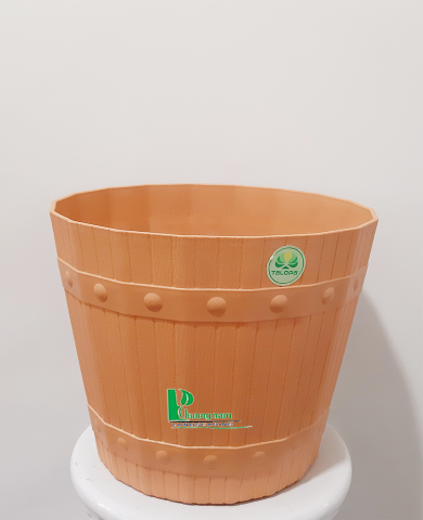 Chậu nhựa giả gỗ 27x27x22cm
