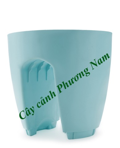 Chậu nhựa lan can 30 x 30 cm (xanh)