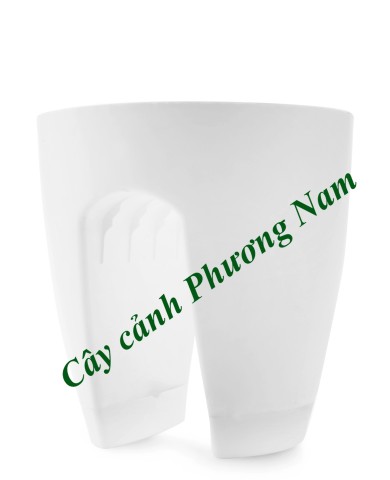 Chậu nhựa lan can 30 x 30 cm (trắng)