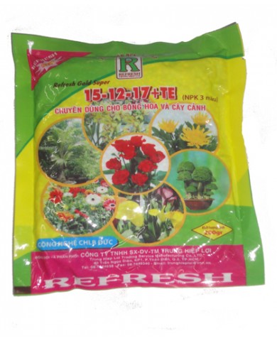 Phân NPK 3 màu 15-12-17+TE