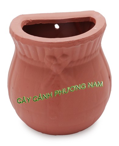 Chậu đất nung ốp tường